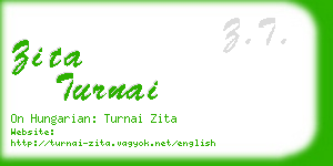 zita turnai business card